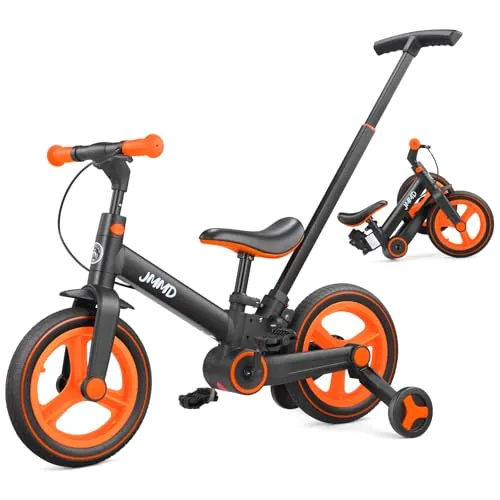 JMMD 6-en-1 Bicicleta Niño con Ruedas Pedales Plegable Ajustable