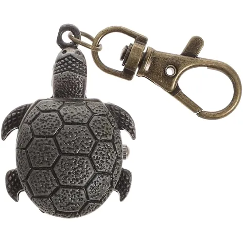 Reloj De Tortuga Llavero Para Adultos Reloj De Cuarzo Mini Reloj De Bolsillo De Cuarzo Llavero Retro Calcomanías Para Portátiles Relojes Lindos Relojes De Dibujos Animados Reloj