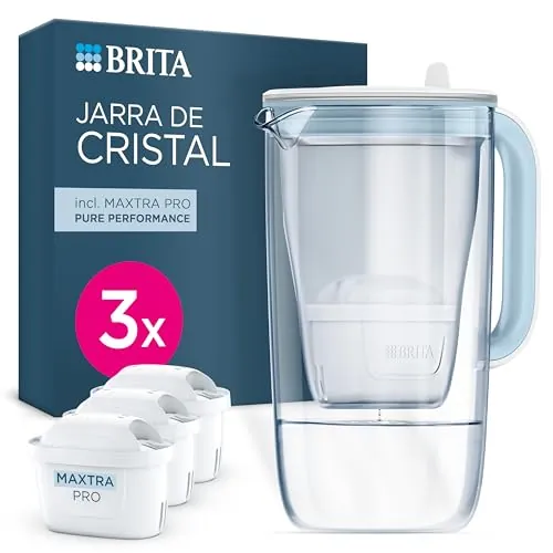 BRITA Jarra filtradora de agua MAXTRA cristal, 3x filtro Pure Performance