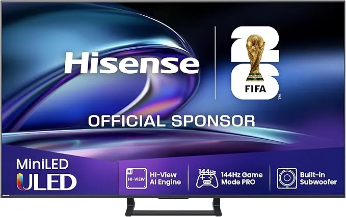 Hisense 55E8Q - Mini LED Smart TV, Quantum Dot, 144Hz, Subwoofer Integrado, Dolby Vision IQ & Dolby Atmos, Full Array Local Dimming, Procesador Hi-View Engine