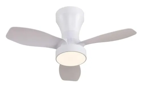 BEL AIR HOME - Ventilador de Techo TAURO - con Motor DC y Luz LED 24W, 3 Velocidades de Aire y 3 Temperaturas de Luz, Mando a Distancia Incluido, (BLANCO)