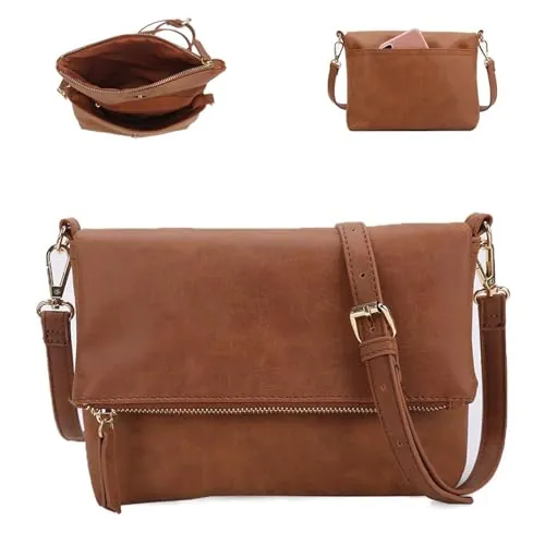 Gladdon bolso de hombro de las mujeres, bolso de hombro con cremallera, bolso crossbody, bolso de cuero pequeño