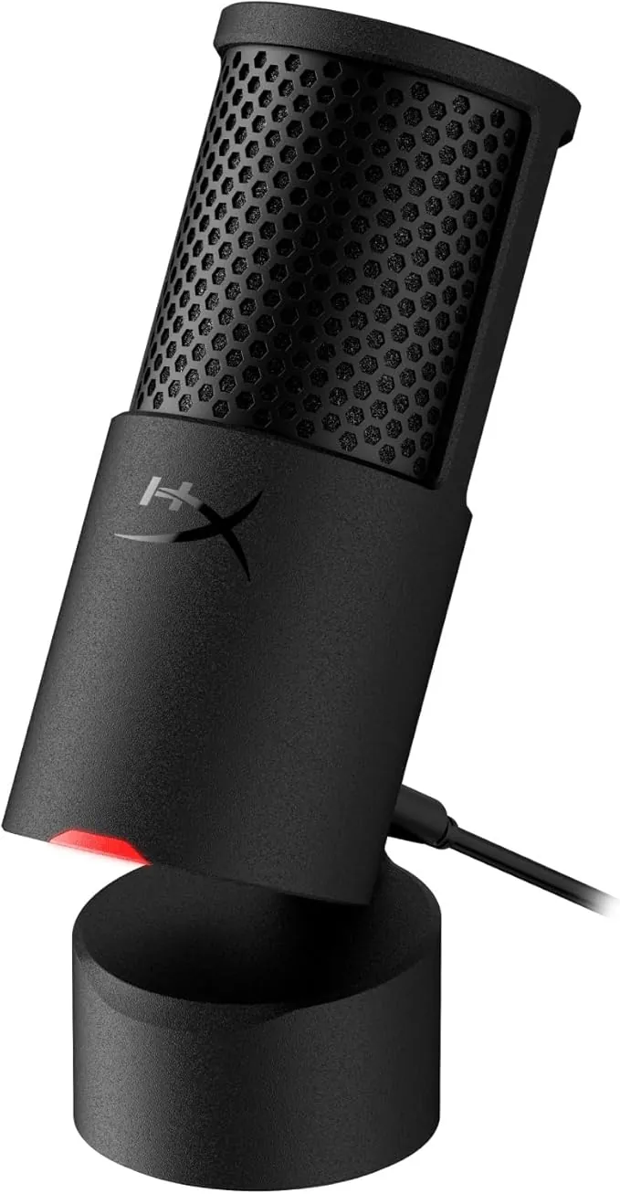 HyperX Solocast 2 - Micrófono Condensador USB patrón cardioide, Juegos, Streaming, podcasts, PC, Twitch, Youtube, Discord, Negro