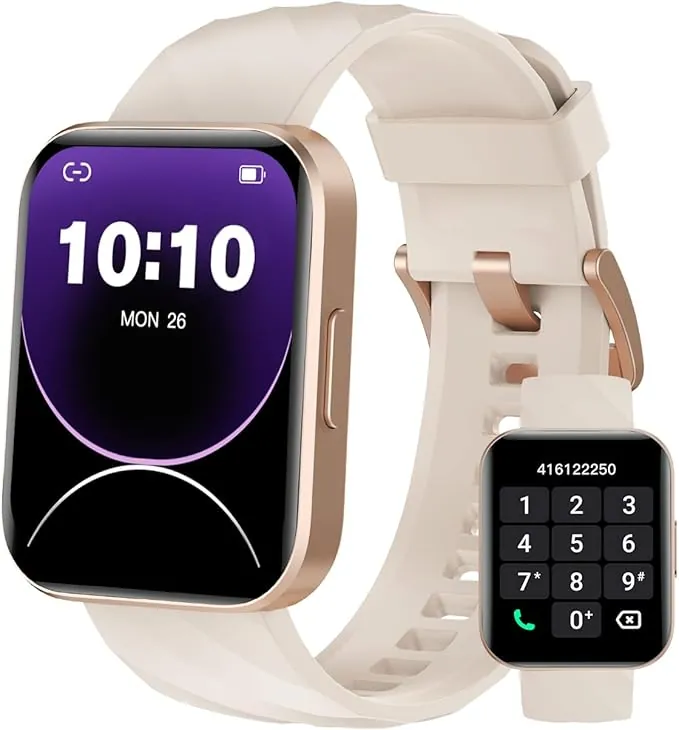Smartwatch con Llamadas Bluetooth,Reloj Inteligente Hombre Mujer,Smart Watch Smart Watch Pulsómetro,Monitor de Sueño,Calories,Podómetro,Impermeable IP68 Pulsera Actividad para Android iOS