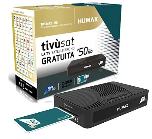 Decodificador HUMAX HD 3601S2 Lite + Tessera Tivùsat HD