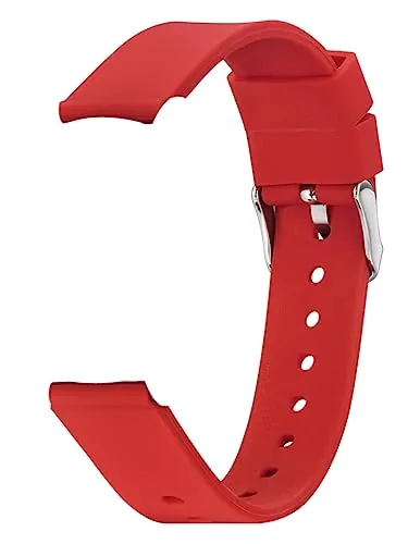Alienwork Correa de Reloj Pulsera de Silicona Rojo Barra de Resorte de Liberación Rápida Silicona Ligera Suave Impermeable