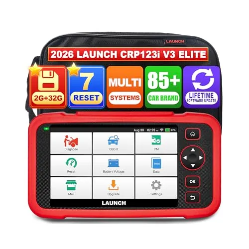 LAUNCH CRP123i V2.0 obd2 Diagnosis Coche Multimarca Español, Maquina Diagnosticar Coche con 4 Systems Diagnóstico, 7+ Reset Oil/Brake/SAS/ABS/DPF/BMS/ETS para Vehículos