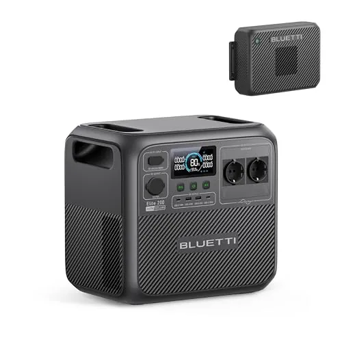 BLUETTI Elite 200 V2 Generador Solar con Charger 2 Alternador Cargador