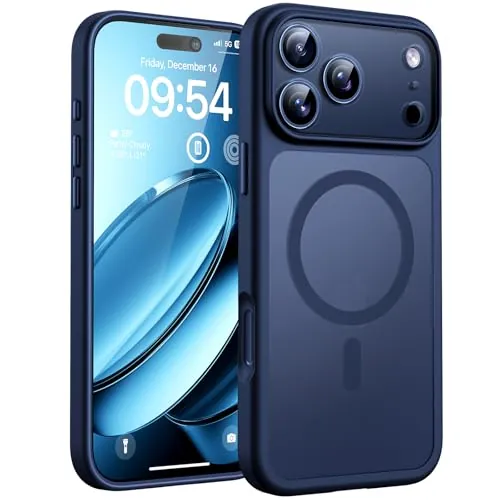 TOCOL Funda para iPhone 17 Pro, Compatible con MagSafe, Azul Marino