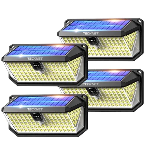 TECKNET Luz Solar Exterior, 4200lm 416 LED Focos Led Exterior Solares