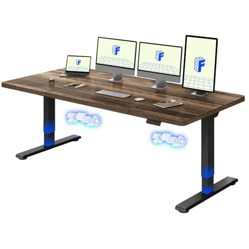FLEXISPOT Escritorio Elevable Eléctrico 200x80, Doble Motor, 120kg carga | Mesa Elevable Altura Ajustable, 2 Motores, Carga estática 120kg, 4 Memorias, Anticolisión, Garantía 5 Años