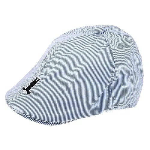 CALLARON Boina De Ñiño para Niños Diseño De Conejo, Ligera y Transpirable, Algodón, Azul, Talla Pequeña, Adecuado para Uso Diario y Actividades Al Aire Libre