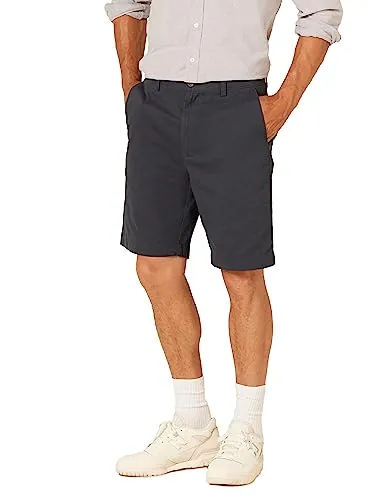 Amazon Essentials Pantalones Cortos Chinos Bermudas Shorts Verano Corte Clásico 9" (23cm) Hombre, Azul Marino Oscuro, 34W