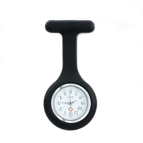 SHUBEIEUMI Reloj Enfermera, Luz Nocturna, Reloj De EnfermeríA Broche, Gel De SíLice con Broche/Clip, Regalo para Enfermera Médico