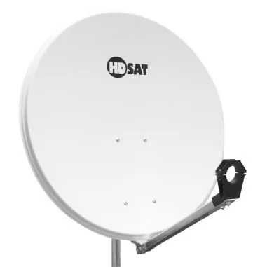 hdsat antena parabólica acero blanca 80 cm con soporte LNB en acero galvanizado Ideal Astra Eutelsat