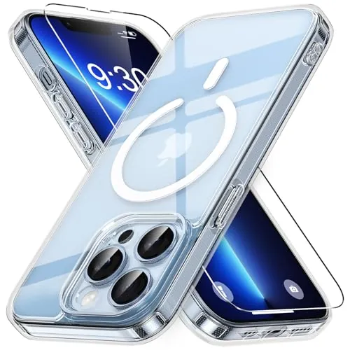 Vansdon Funda Magnética para iPhone 13 Pro-Transparente