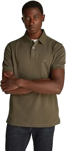 Tommy Hilfiger Polo de Manga Corta Hombre Core 1985 Regular Fit, Verde (Army Green), S