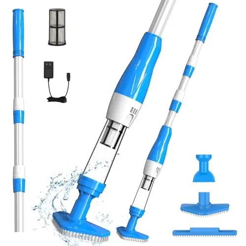 PoolyPoly 3 en 1 Limpiafondos Piscina Electrico, Aspiradora Piscina Manual