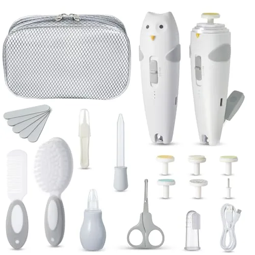 Lictin Kit Higiene Bebé 25 en1,Lima de Uñas Eléctrica para Bebés Recargable