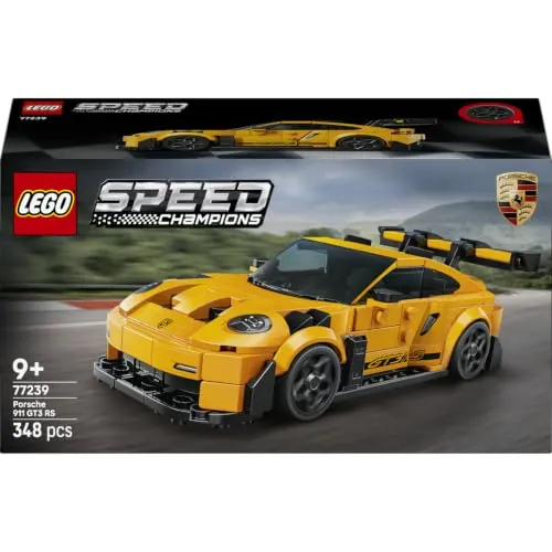 LEGO Speed Champions Superdeportivo Porsche 911 GT3 RS 77239 | Juguetes para niños de 9+ años, maqueta de coche de juguete con minifigura de conductor, regalo de cumpleaños, 348 piezas