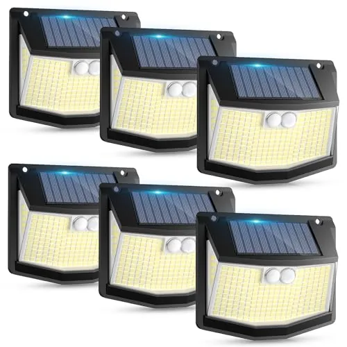 Luz Exterior Solar LED Jardin - 248 LED Luces Solar con Sensor Movimiento