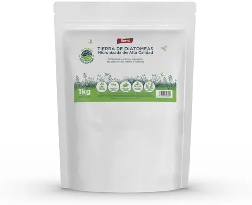 Remi Hogar Tierra de Diatomeas Micronizada 1 kg | 100% Natural, Ecológico | Control de Plagas, Huerto, Jardín, Animales y Gallineros | Apta para Agricultura Ecológica | Ultrafina