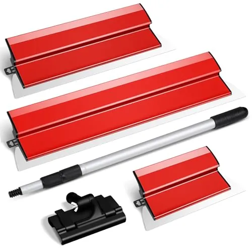 suokoun Espátula Pladur Profesional, Espátula de Acero Inoxidable con Mango de Ajustable Extensión (250 mm, 400 mm, 600 mm)