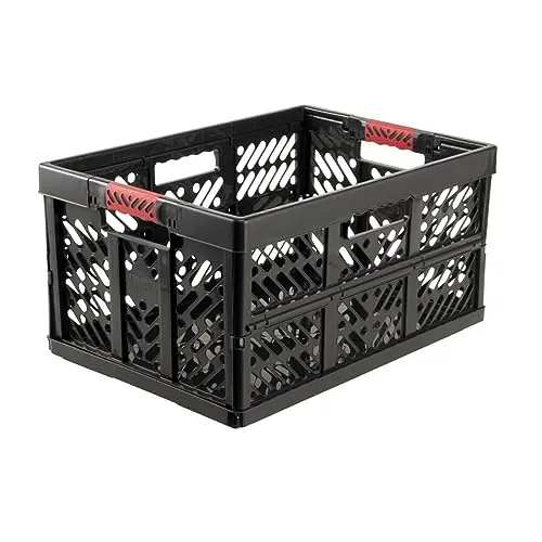 Keeeper Robustas Cajas Plegables con Mangos Suaves, 4 undiades, 54 x 37 x 28 cm, 45 l, Ben, Gris grafito