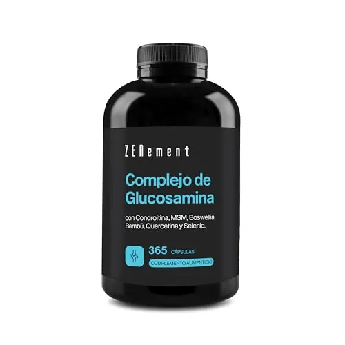 Glucosamina con Condroitina, MSM, Boswellia y Quercetina - 365 Cápsulas