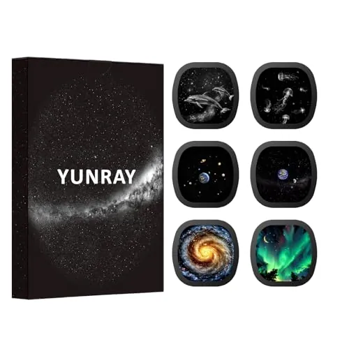 YUNRAY Discos para Proyector de Estrellas – Set de Discos Ultra HD, Compatibles con YUNRAY Galaxy Lite Star Projector, POCOCO & ORZORZ Galaxy Projector, 6 Piezas (Classic)