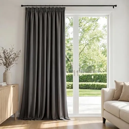 Deconovo Cortina Opaca Térmica para Salón, 1 Pieza, 140x290 cm
