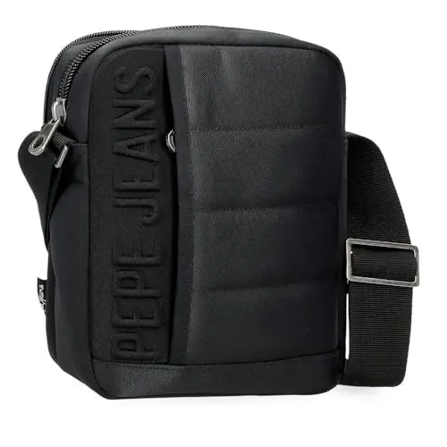 Pepe Jeans Ancor Bandolera Negro 17x22x7,5 cms Poliéster 2,81L by Joumma Bags