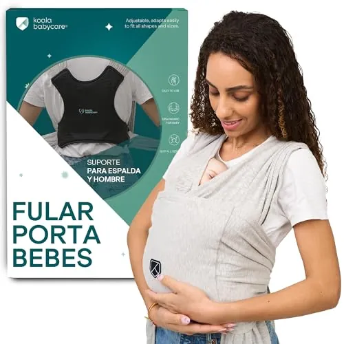 Koala Babycare - Fular Portabebés fácil de usar (fácil de colocar), unisex ajustable, la mochila multiusos apropiada hasta 9 kg. Fular elastico - Diseño Registrado KBC®