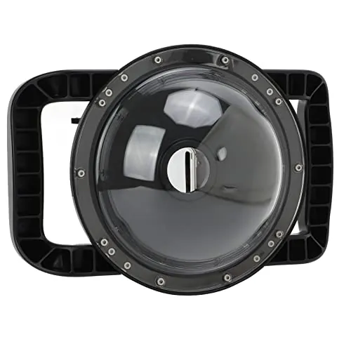 Estuche de Buceo para Cámara de Acción, Empuñadura Estabilizadora de Doble Asa con Lente de Puerto de Domo y Botón de Obturador, Estuche Impermeable para Fotografía Subacuática