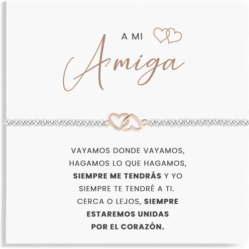 SOFIA FERRER Regalos Amigas Originales, Pulsera Acero Inoxidable Mujer, Regalo Amiga Cumpleaños, Pulsera Amistad, Regalos Para Amigas, Brazalete, Navidad, Amigo Invisible (AMIGA)
