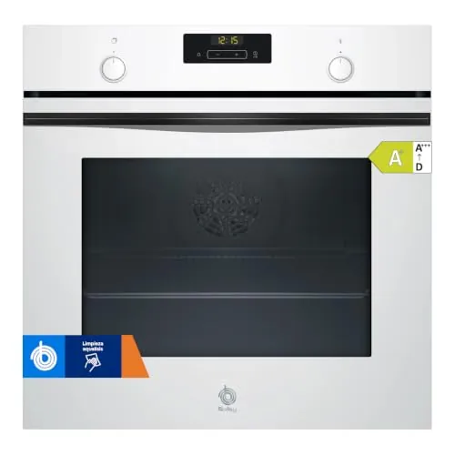 Balay, Horno multifunción, Aqualisis, Cristal negro, 3HB5131B3 | Limpiar tu horno es tan fácil como verter un vaso de agua con Aqualisis.