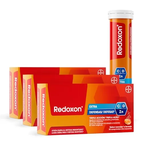 Redoxon Extra Defensas Sabor Naranja, 3x30 Comprimidos Efervescentes