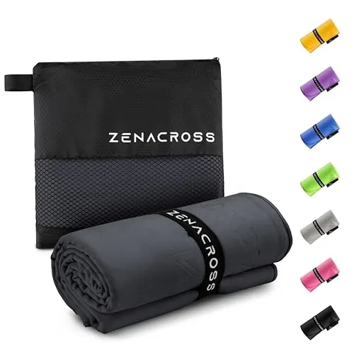 ZENACROSS - Toalla Microfibra Pequeña 30x50cm - Toalla Gym - Secado Rápido