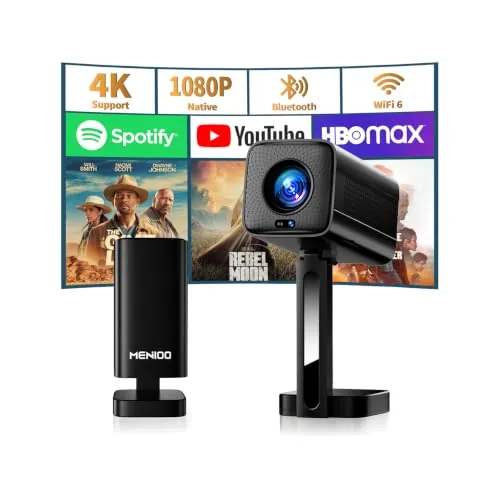 Mini Proyector de 1920 * 1280 con WiFi Bluetooth y Aplicaciones Integradas