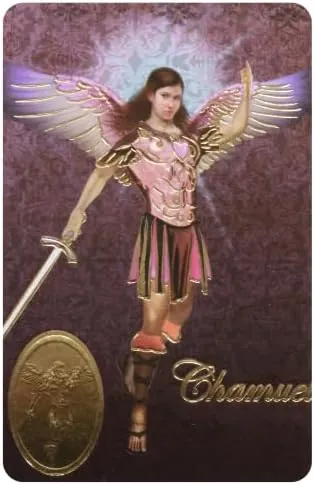 Estampa ARCANGEL CHAMUEL con Medalla, Religion/Religious Card