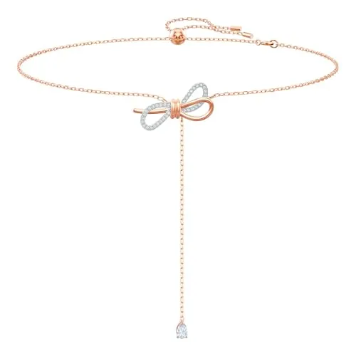 Swarovski Collar Lifelong Bow, Lazo, Blanco, Combinación de acabados metálicos