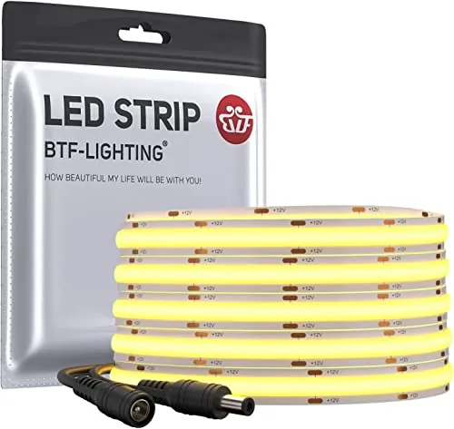 BTF-LIGHTING FCOB COB Tira flexible de LED 1M 336LEDs/M Blanco natural 12V