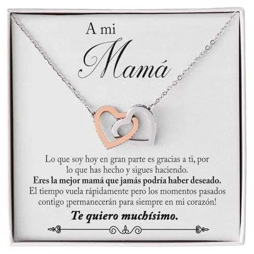 Bramart Collar Mujer A mi Mamá, Plata - Ideas de Regalos para ella para el Día de la Madre, Cumpleaños o Navidad - Estuche con DEDICATORIA incluido (A mi Mamá 3)