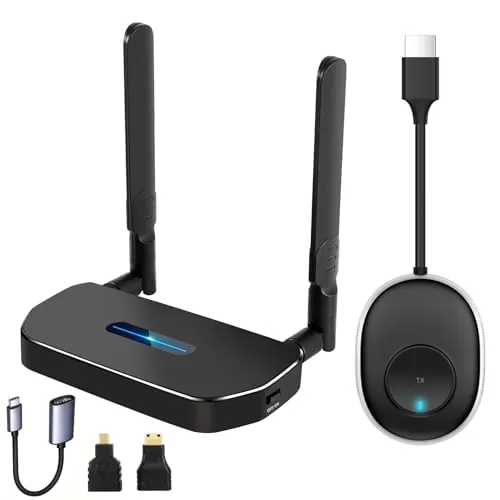 Transmisor y Receptor Inalámbricos HDMI 4K,5G HD Extensor HDMI 50M,Extensor inalámbrico Compatible con Audio y Vídeo Desde Mac/PC/Cámara hasta HDTV/Proyector/Monitor