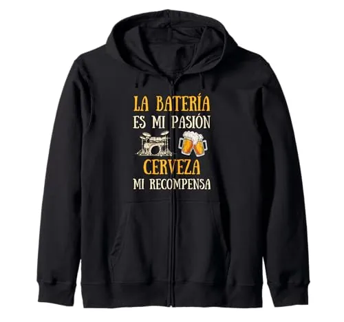 Baterìa Hombre Divertido Idea De Regalo Baterista Cerveza Sudadera con Capucha