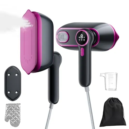Plancha Vertical Vapor 2 en 1 para Viaje, Plancha de Vapor Portátil 1200W