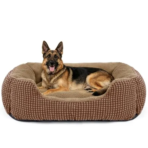 FURTIME Cama Perro XXL Grande, Cama para Perros Lavable, 106x80x23cm