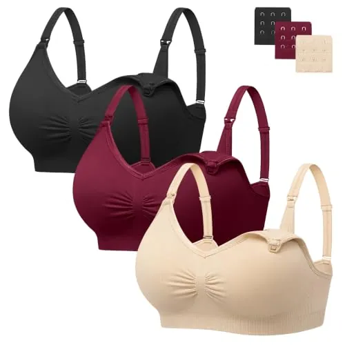 HBselect Sujetador Lactancia Mujer 3Pack Sujetadores Lactancia Sin Aros