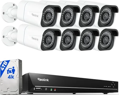 Reolink 8MP Kit Cámaras de Vigilancia PoE, Visión Nocturna, RLK16-800B8