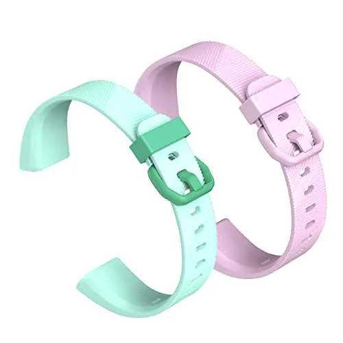 DIGEEHOT Correa de Reloj para Niños, Banda de Reloj de Repuesto para Y99, Y99C, Y99 PLUS (Verde + Rosa)